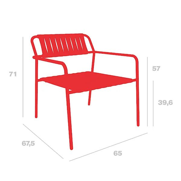 Sillon Gelato Lounge Resol vista tecnica