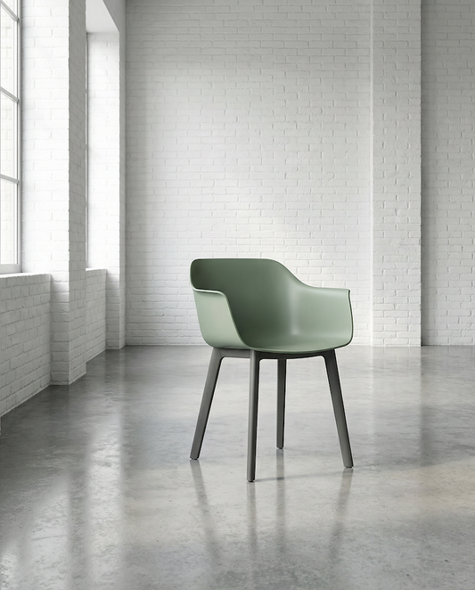 Silla Shape patas Click gris verdoso RESOL