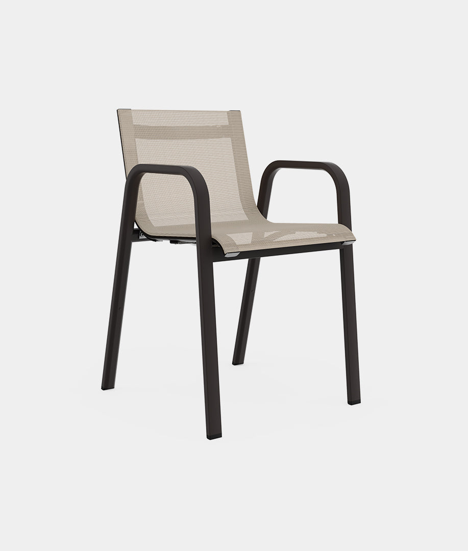 Silla con Brazos de Exterior GANDIA BLASCO STACK Apilable Diseño Borja García