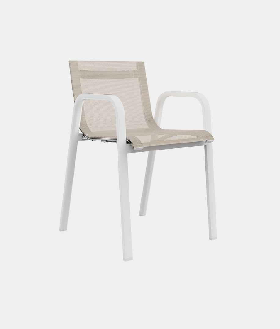 Silla con Brazos de Exterior GANDIA BLASCO STACK Apilable Diseño Borja García