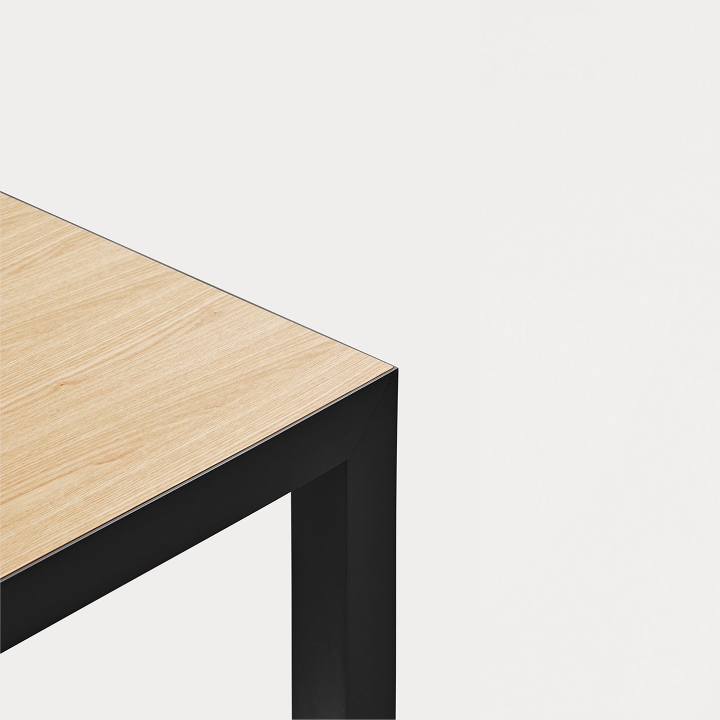 Mesa de Comedor Alma 180 cm Roble y Metal | Teulat - Roble/Negro (extra 2)