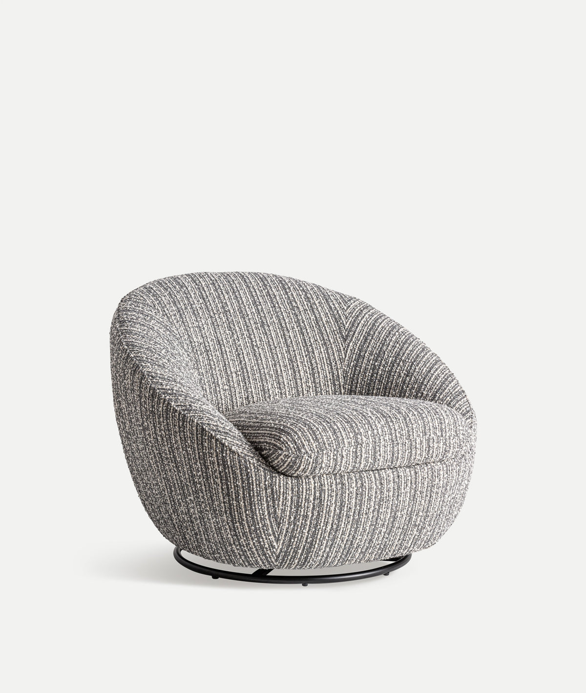 Sillón giratorio Bubu KODU gris jaspeado, vista principal