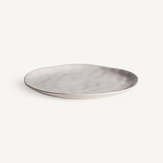 Plato Candela 26 cm VICAL | Plato de porcelana blanco roto · vista 2