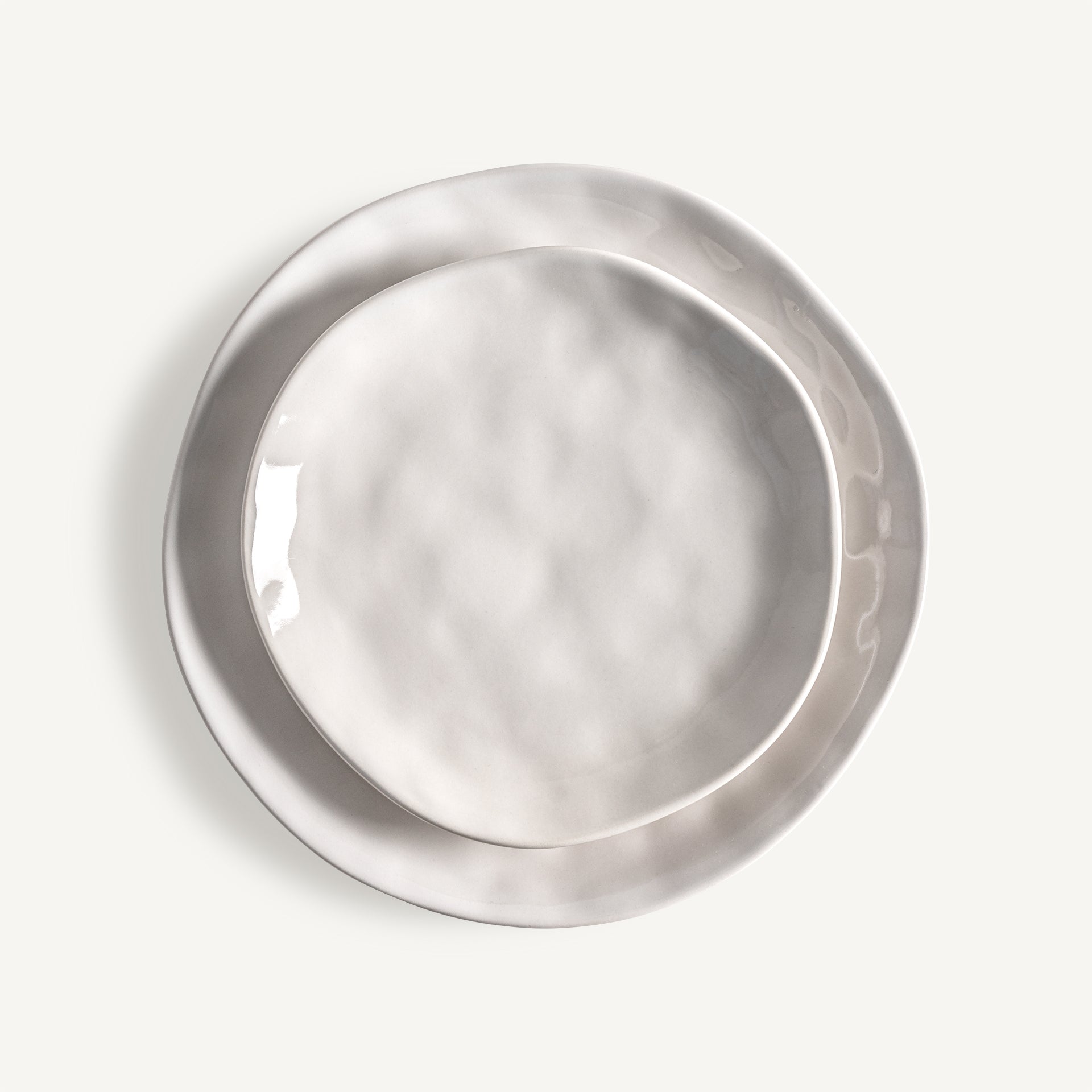 Plato Candela 26 cm VICAL | Plato de porcelana blanco roto · vista 3