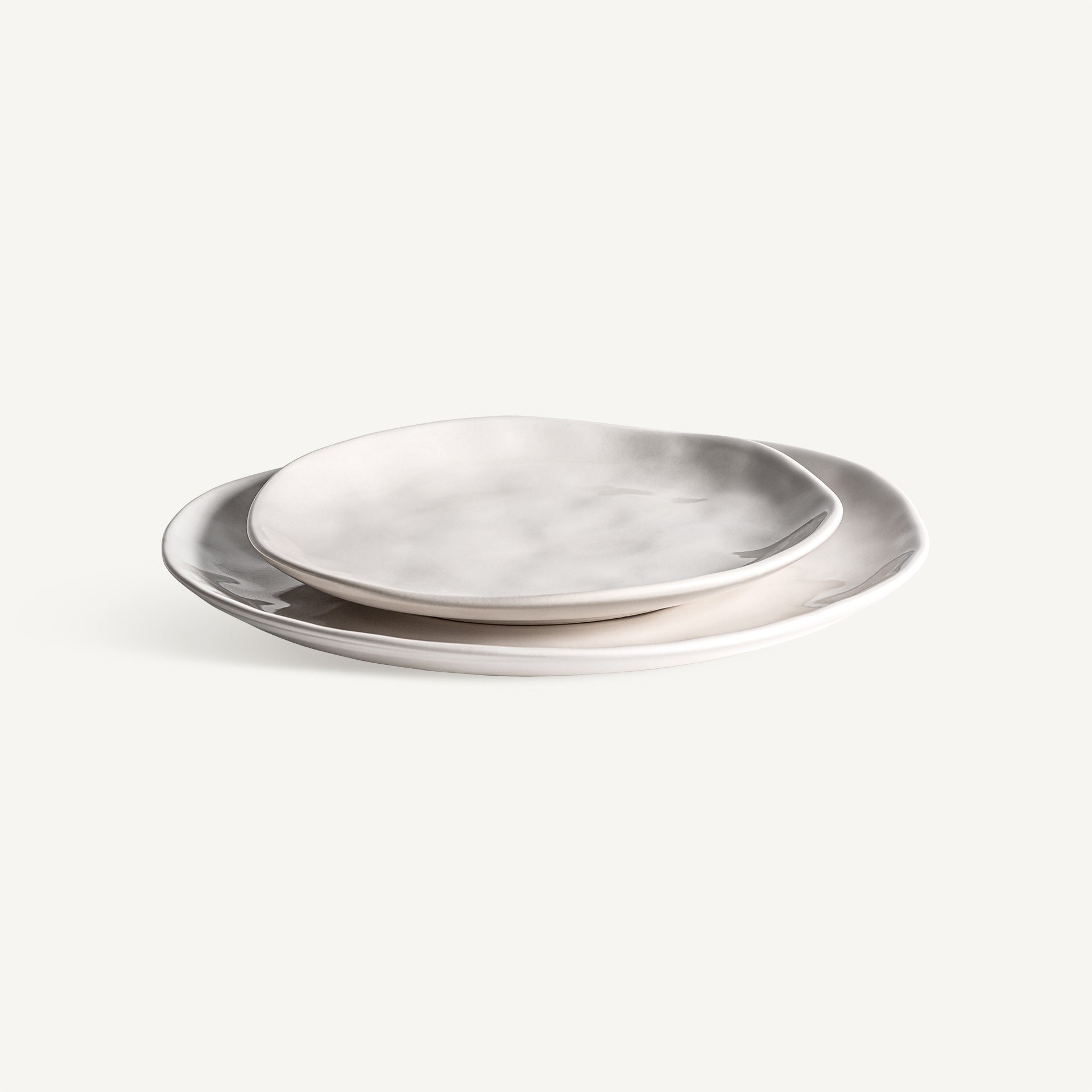 Plato Candela 26 cm VICAL | Plato de porcelana blanco roto · vista 4
