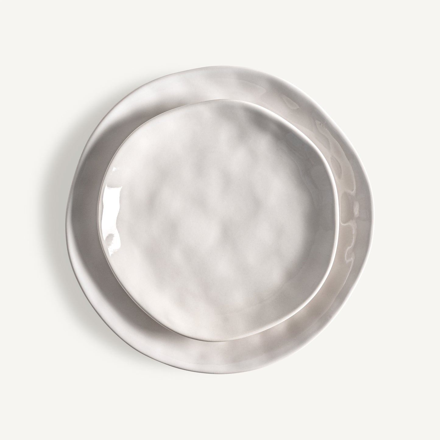 Plato Candela 20 cm VICAL | Plato de porcelana blanco roto · vista 3
