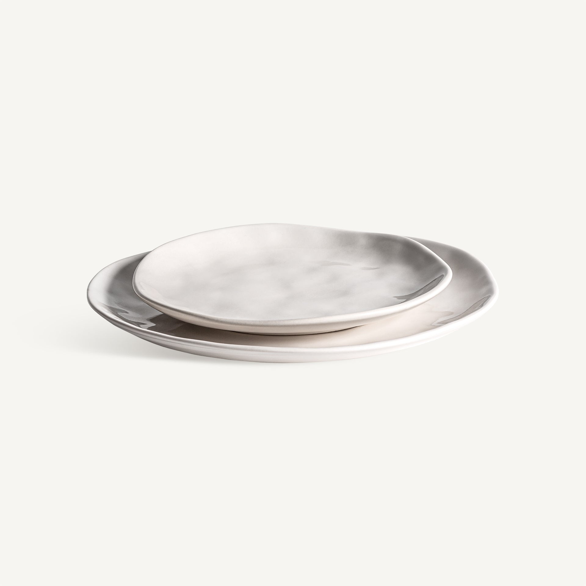 Plato Candela 20 cm VICAL | Plato de porcelana blanco roto · vista 4
