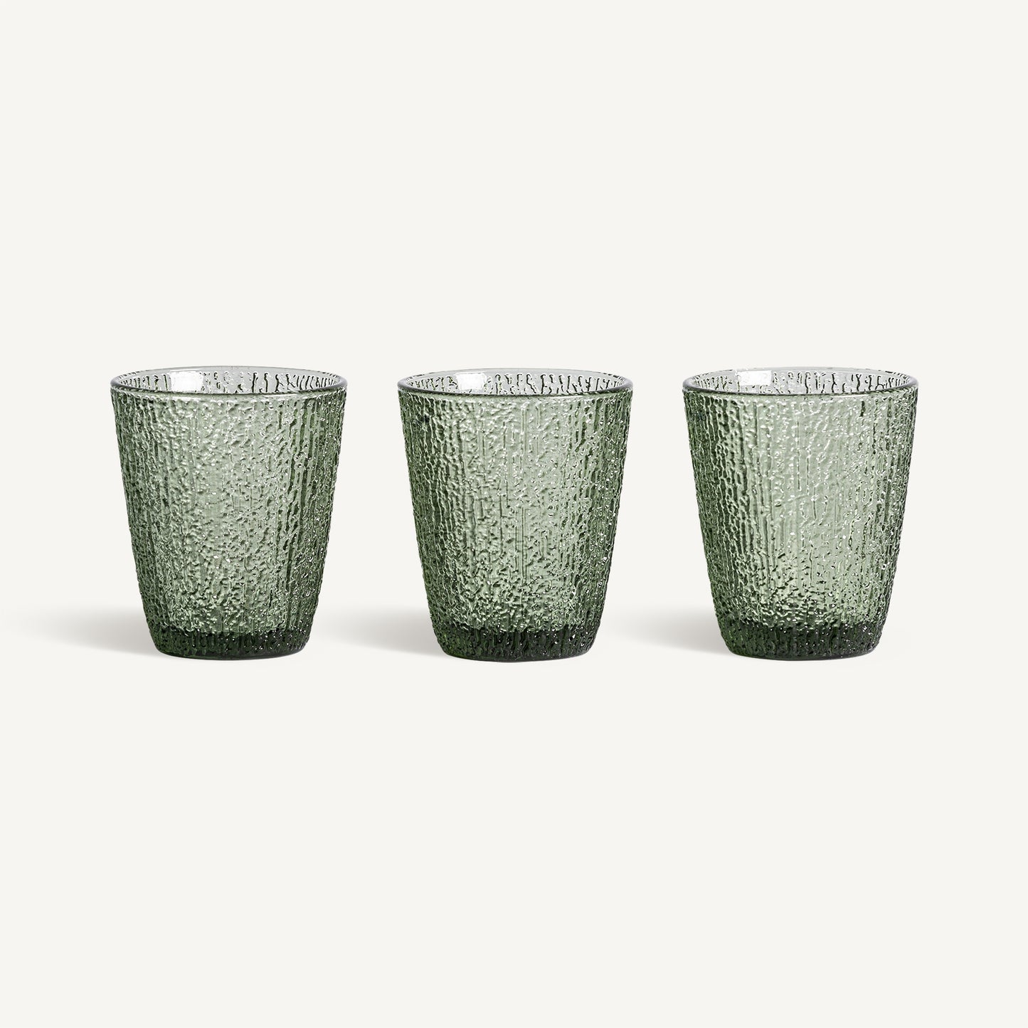 Vaso Moss bajo VICAL | Set de vasos de cristal verde · vista 1