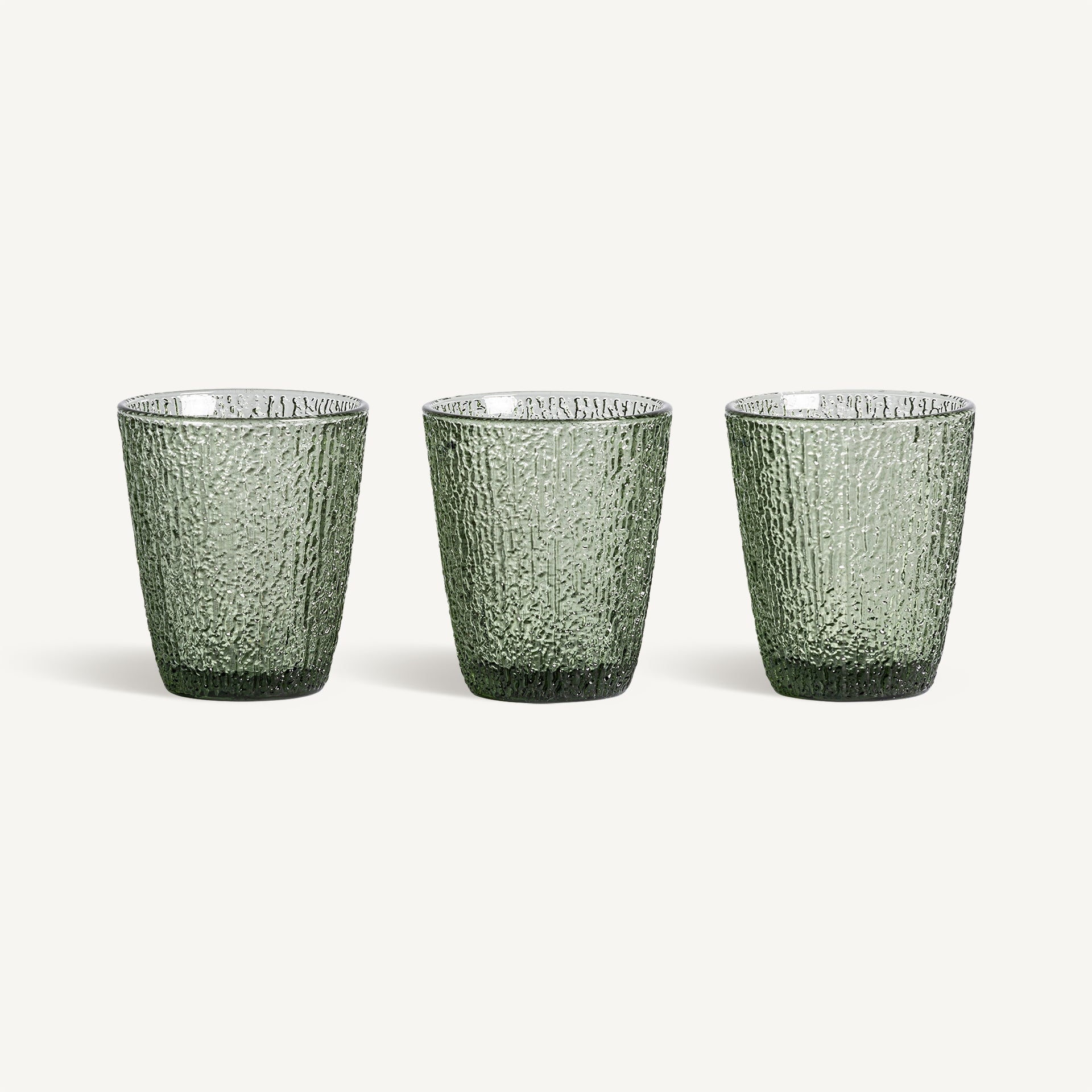 Vaso Moss bajo VICAL | Set de vasos de cristal verde · vista 1