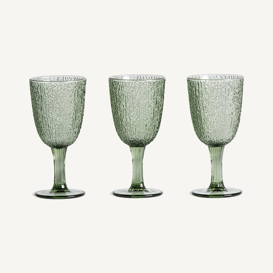 Vaso Moss alto VICAL | Set de vasos de cristal verde · vista 1