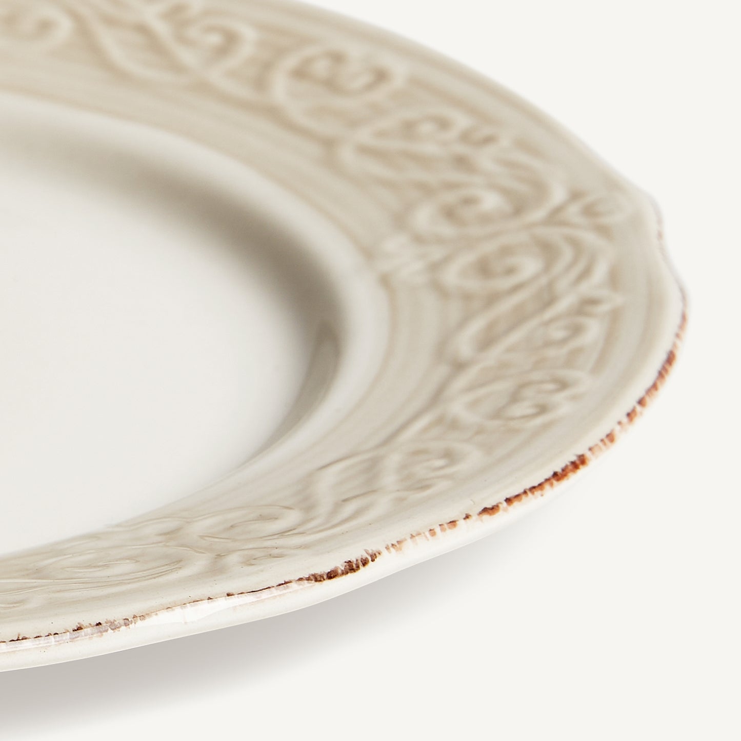 Plato Alka 27 cm VICAL | Plato de cerámica blanca · vista 3
