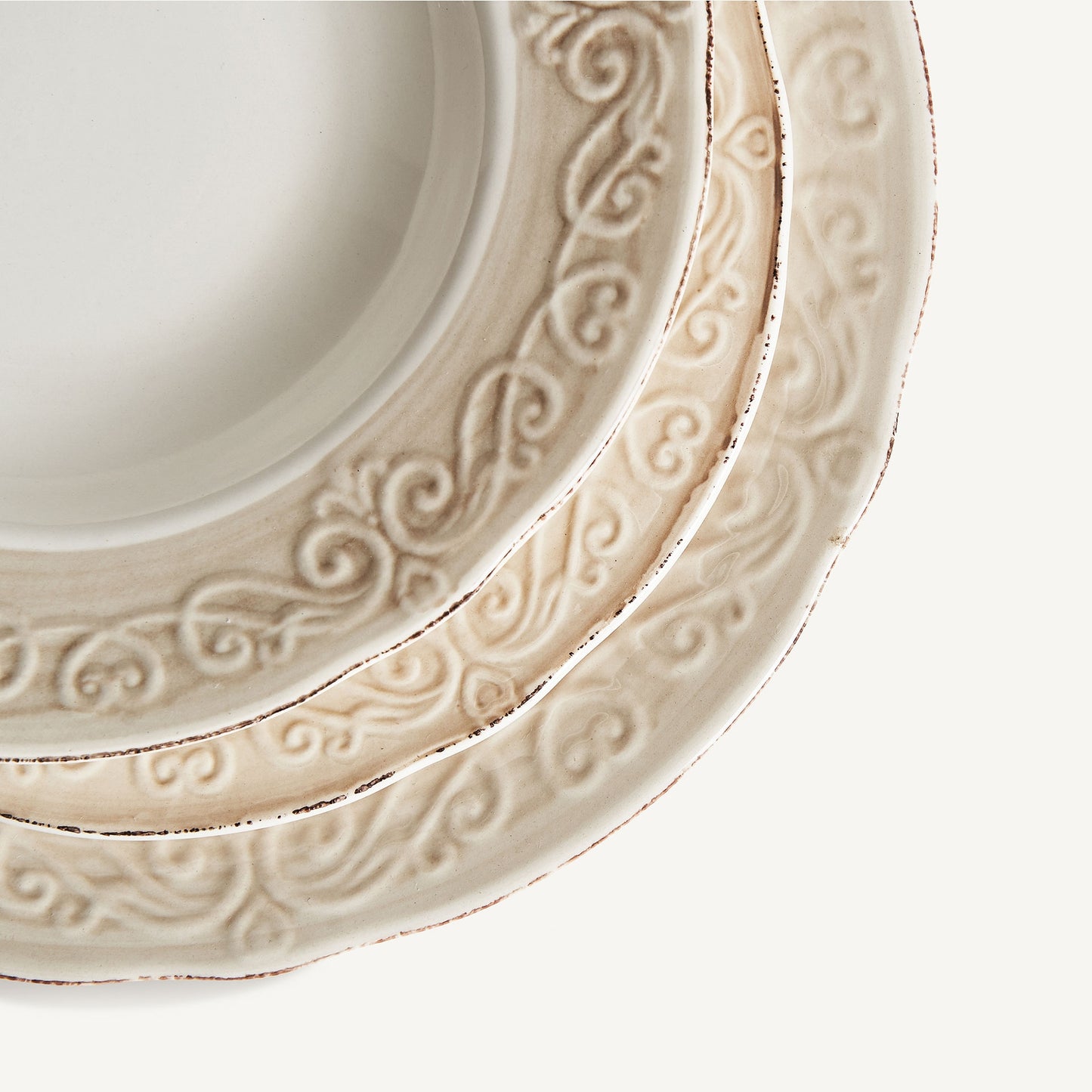 Plato Alka 27 cm VICAL | Plato de cerámica blanca · vista 4