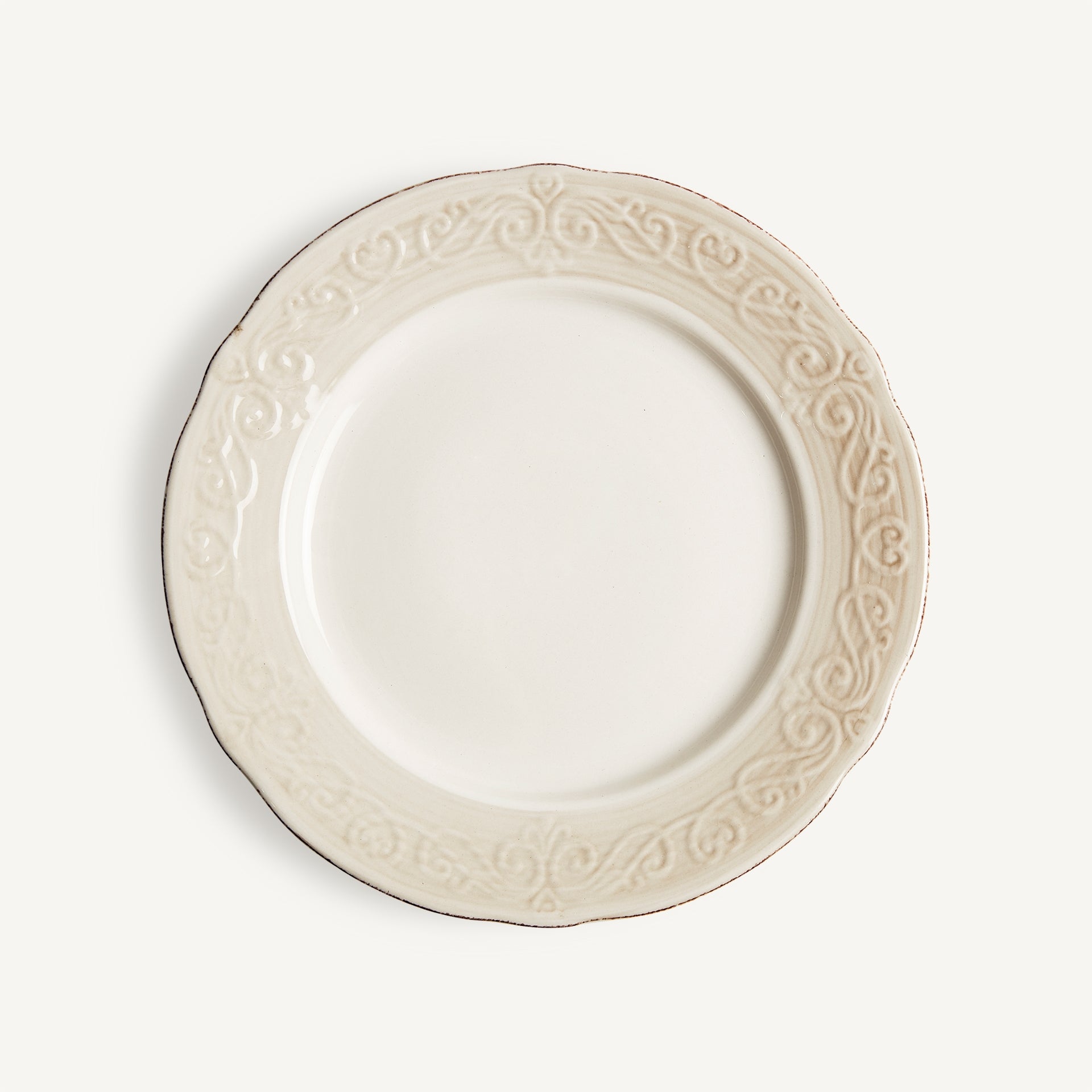 Plato Alka 23 cm VICAL | Plato de cerámica blanca · vista 1