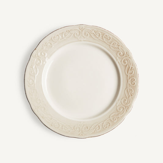 Plato Alka 23 cm VICAL | Plato de cerámica blanca · vista 1