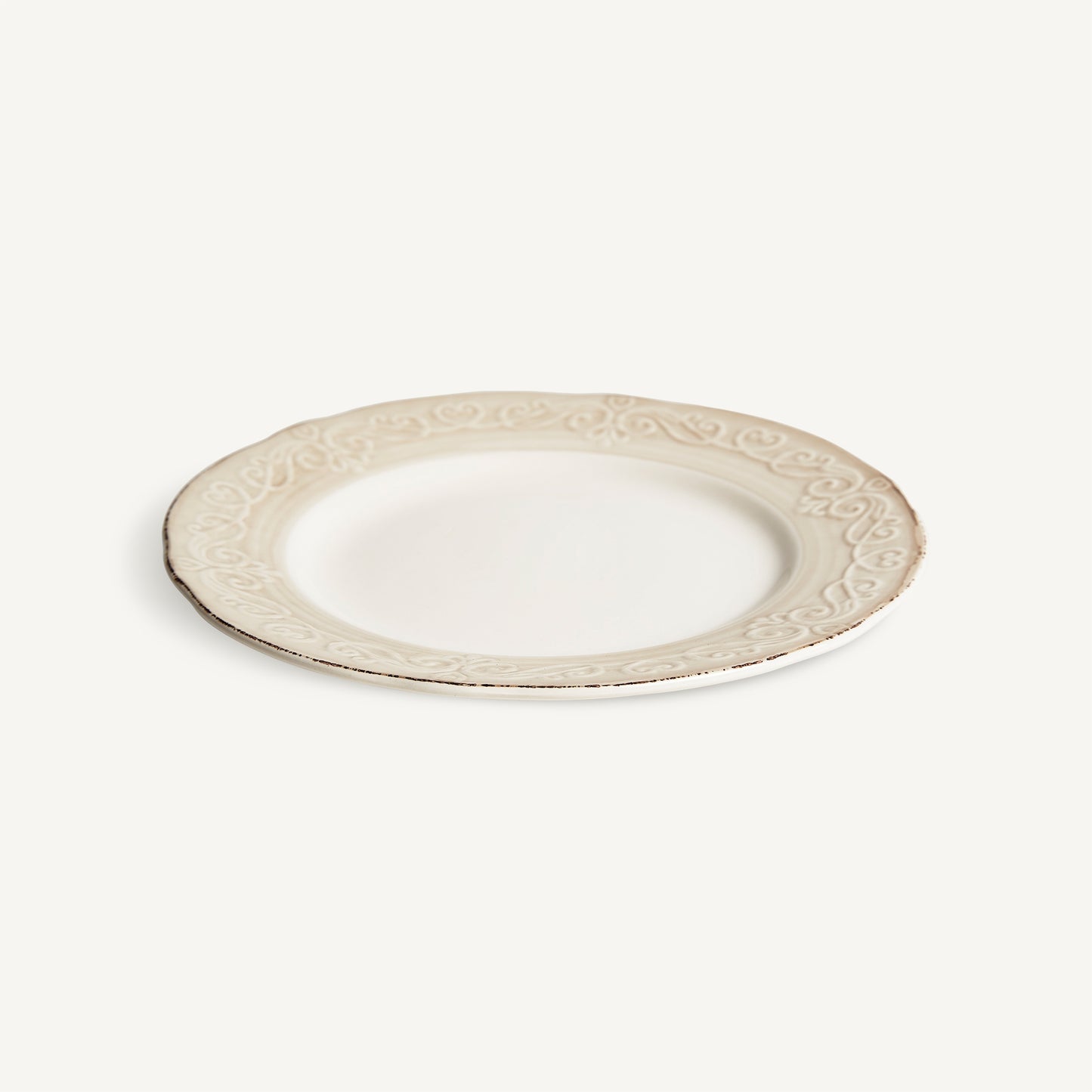 Plato Alka 23 cm VICAL | Plato de cerámica blanca · vista 2