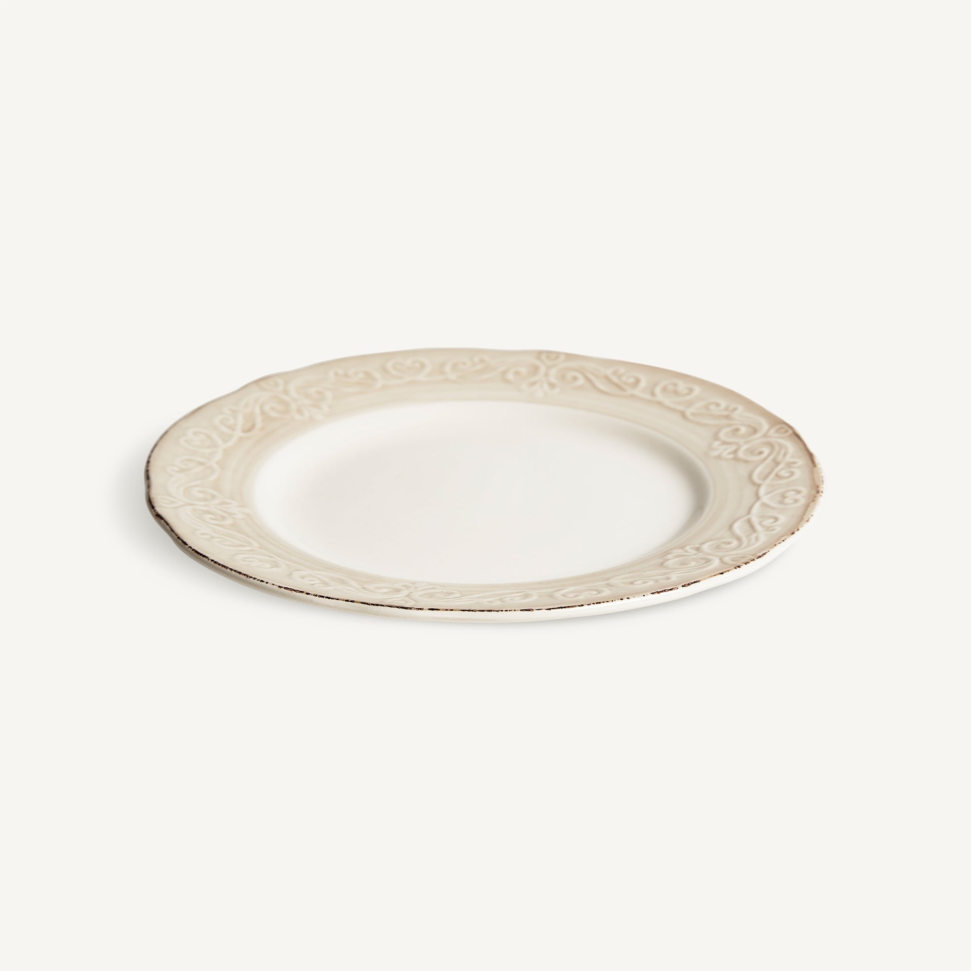 Plato Alka 23 cm VICAL | Plato de cerámica blanca · vista 2