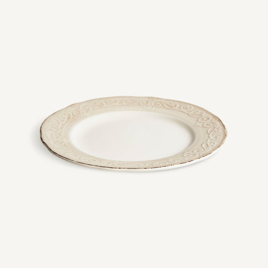 Plato Alka 23 cm VICAL | Plato de cerámica blanca · vista 2