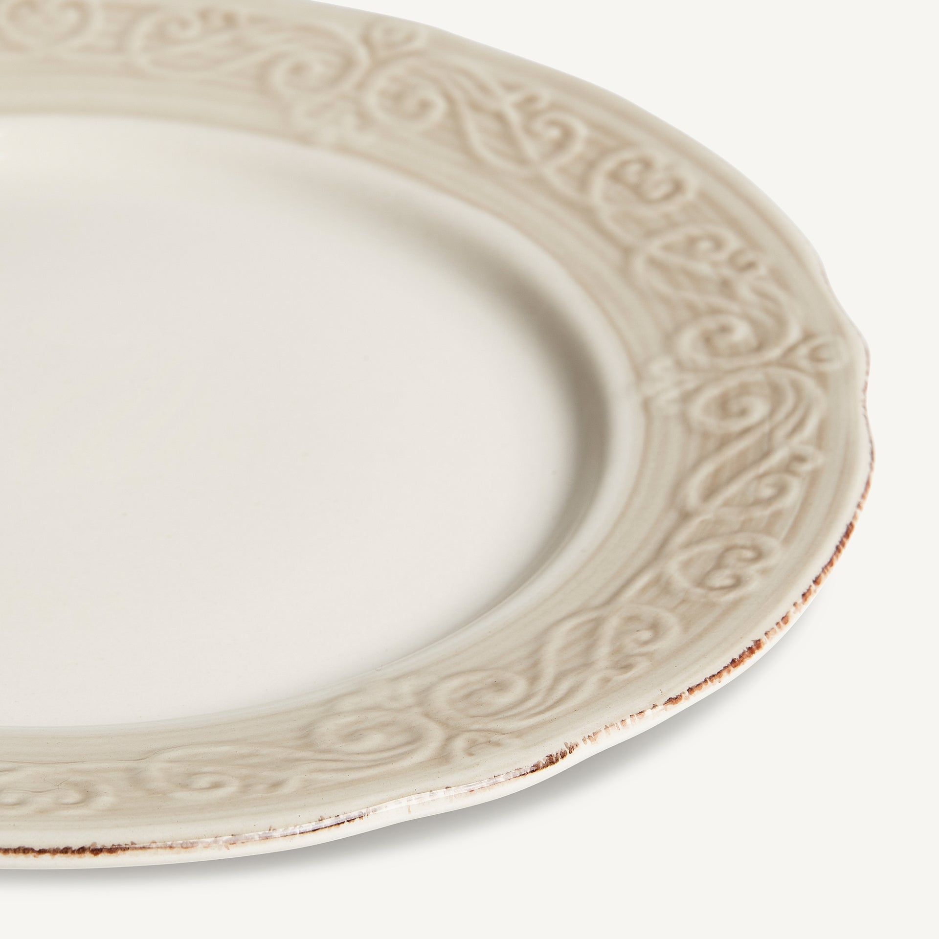Plato Alka 23 cm VICAL | Plato de cerámica blanca · vista 3
