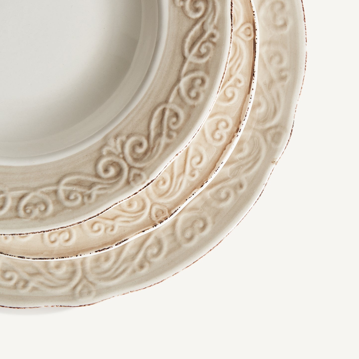 Plato Alka 23 cm VICAL | Plato de cerámica blanca · vista 4