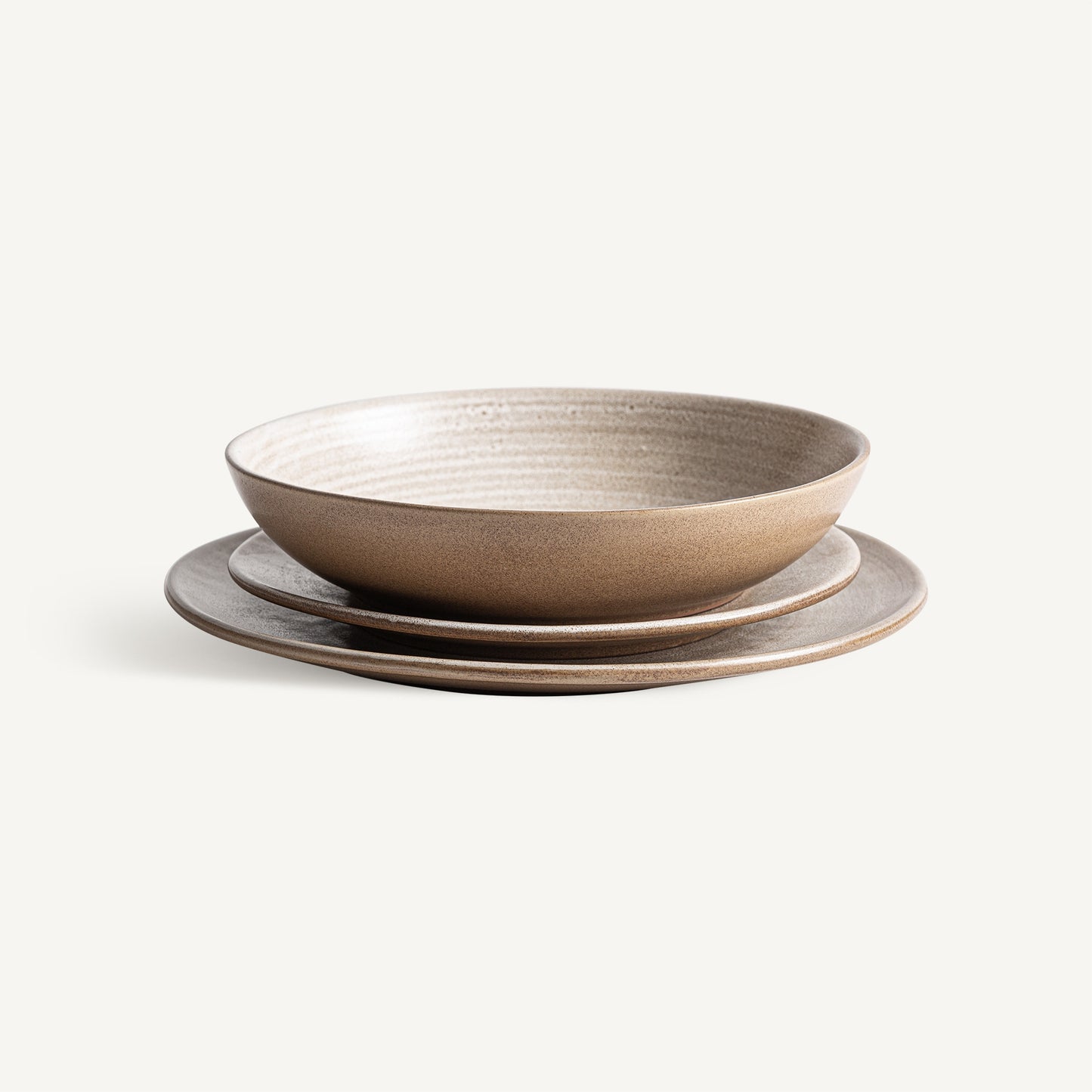 Plato Mulcey 22 cm VICAL | Plato de porcelana beige · vista 3