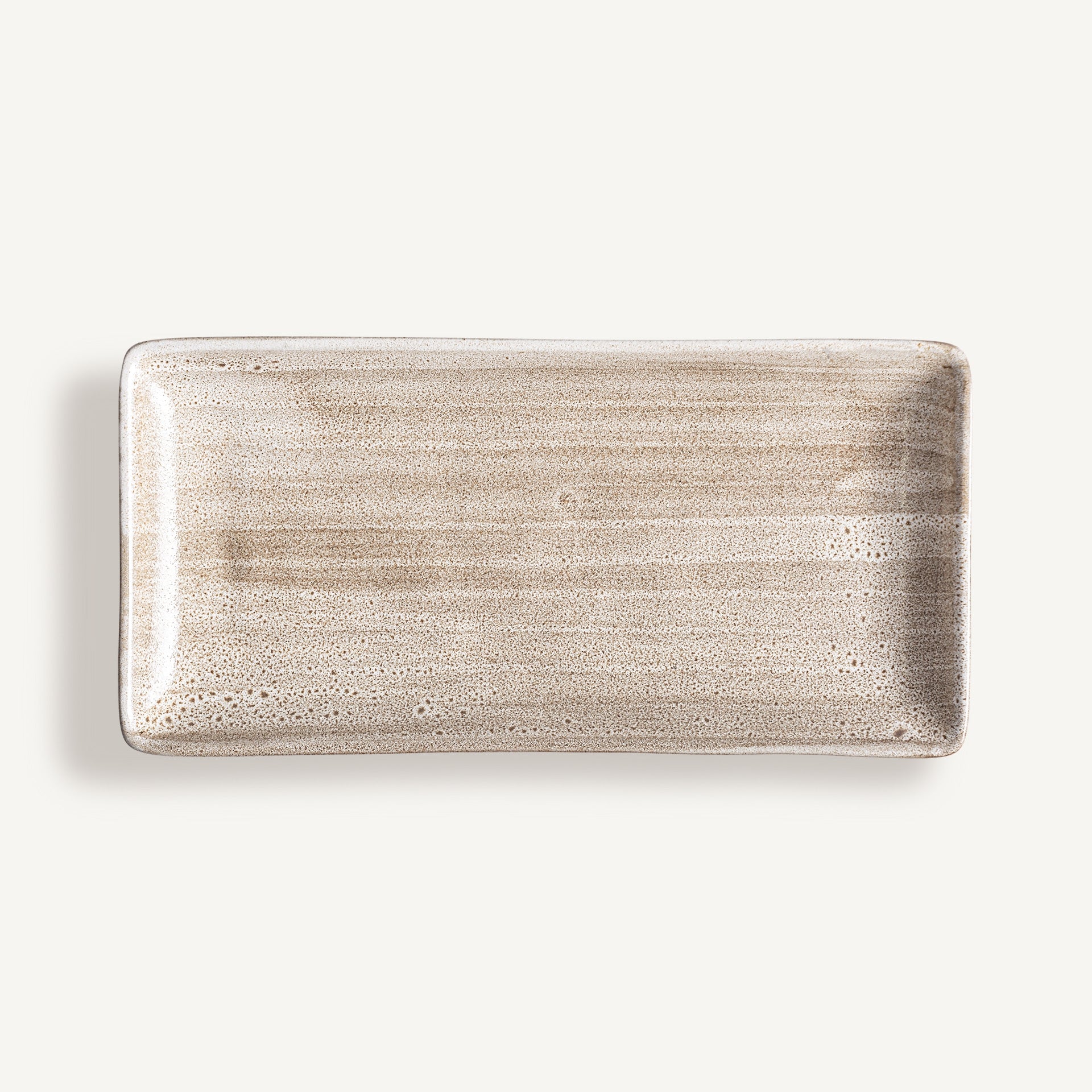 Plato Murcey rectangular VICAL | Plato de porcelana beige · vista 1