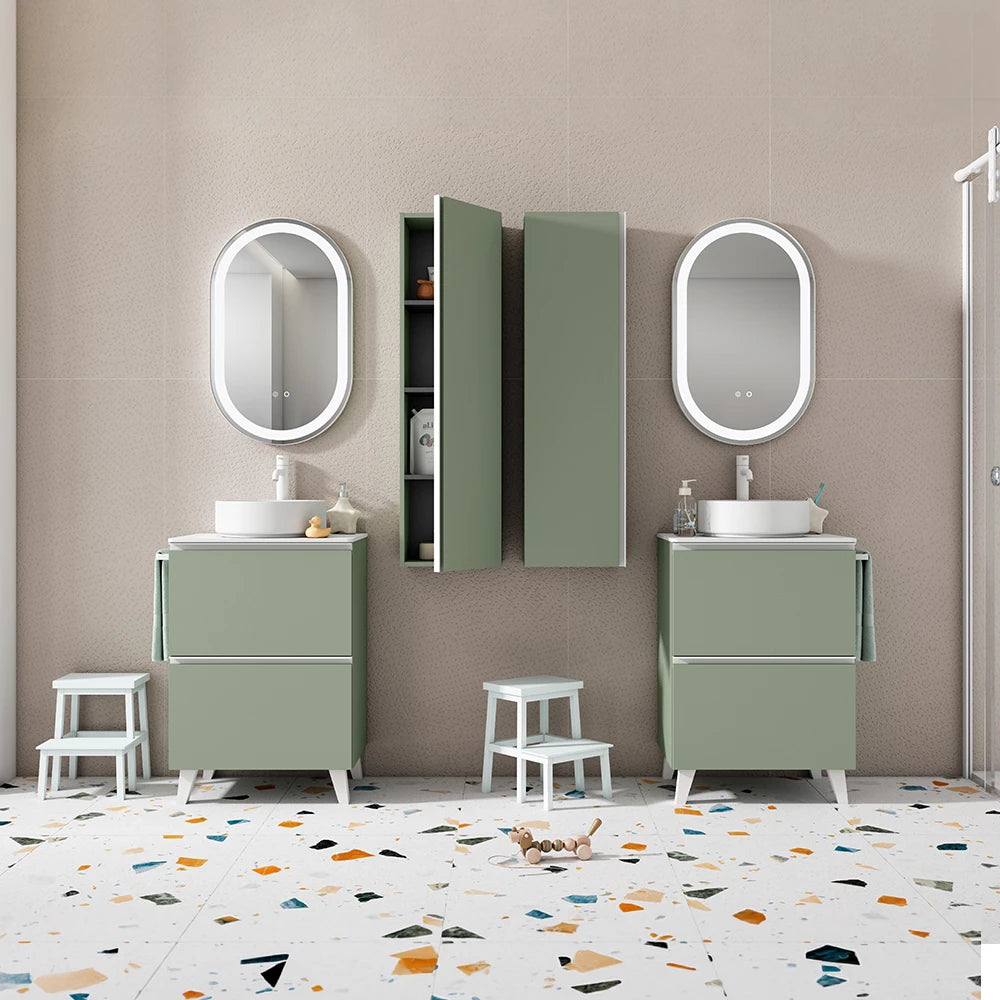 Mueble de Baño Suspendido Visobath Granada Acabado Ceniza Antracita