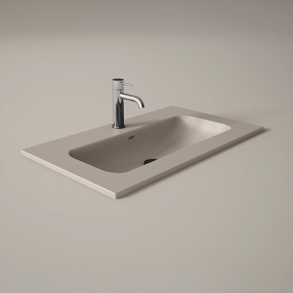 Lavabo Rectangular Visobath Idea Match Acabado Cotton (Arena Cálido)