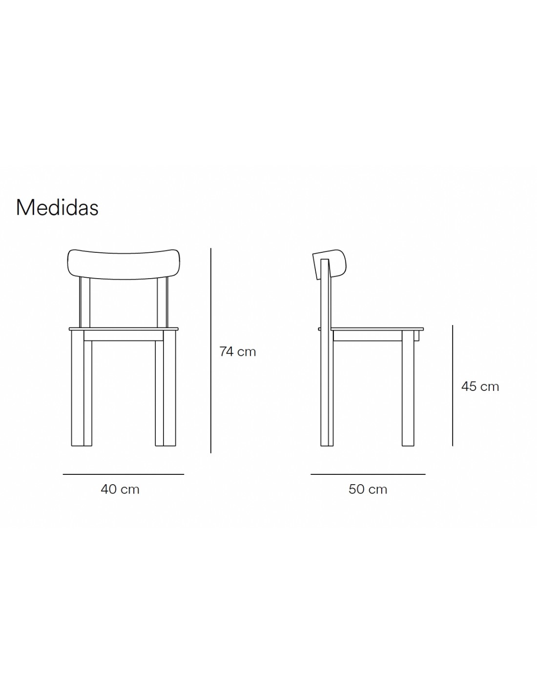 Silla NARA de fresno elegancia minimalista